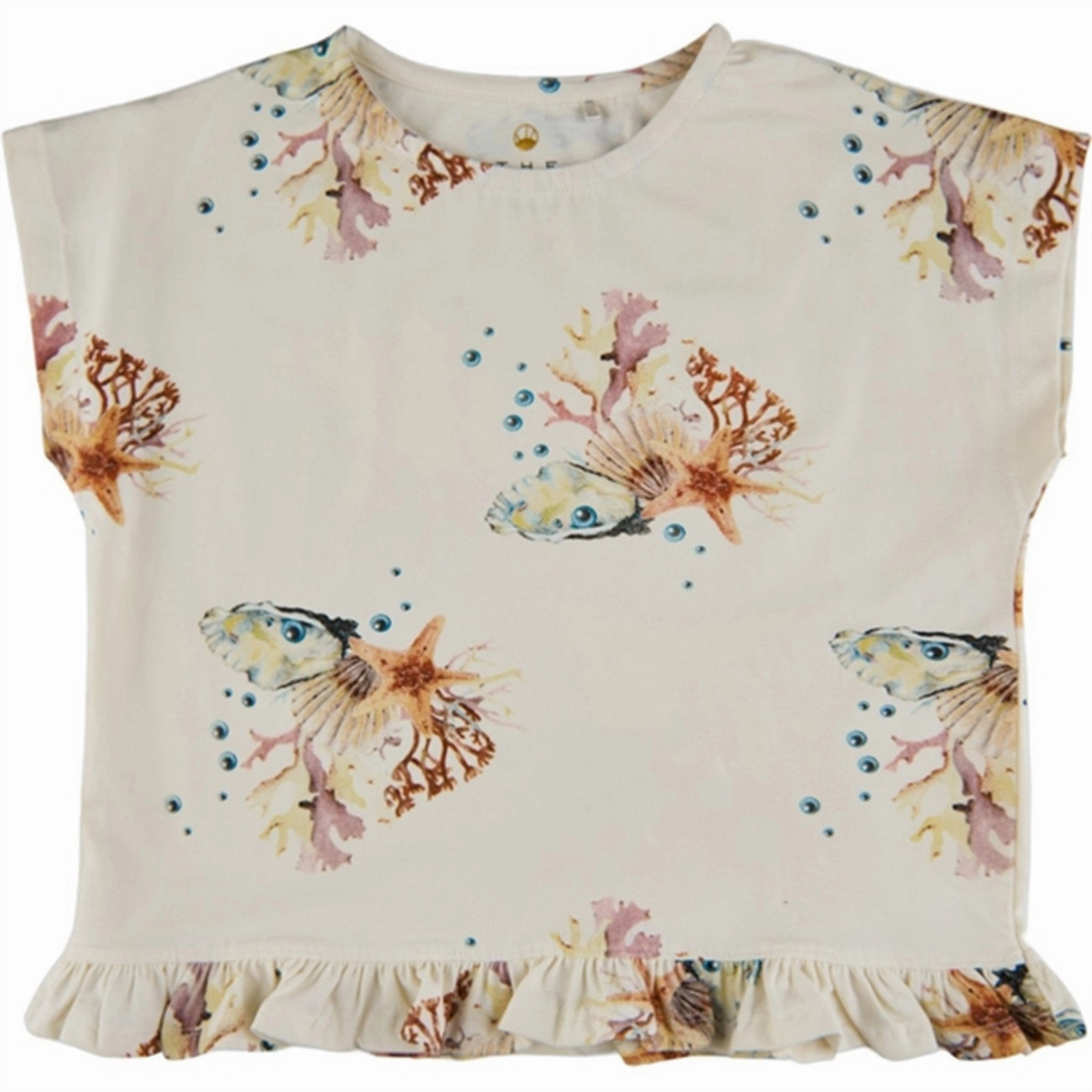 short sleeved THE NEW White Swan Coral AOP Giselle T-shirt