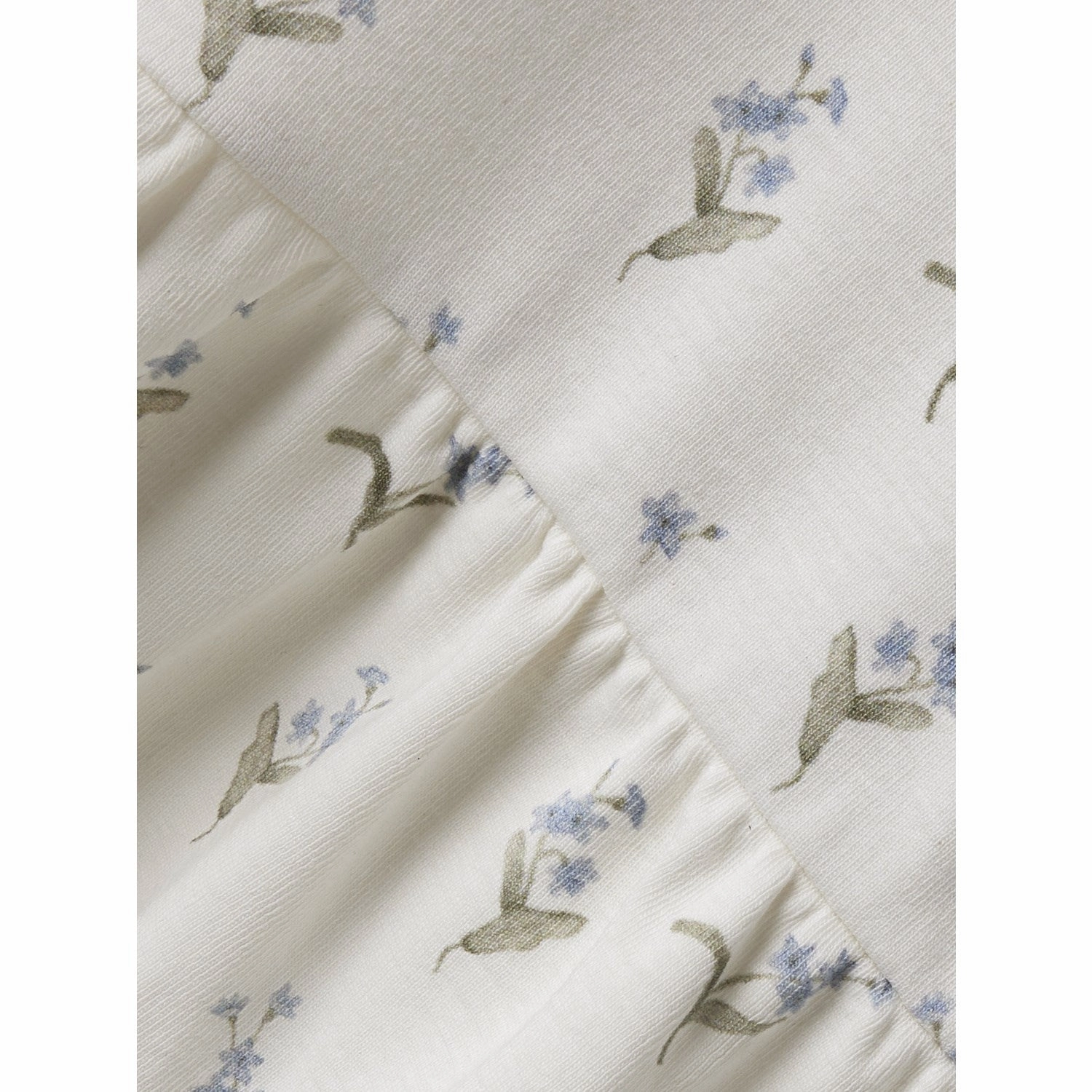 Pure Fabric Casual Tone Lil'Atelier Coconut Milk Forget Me Not Gayo San Strap Dress