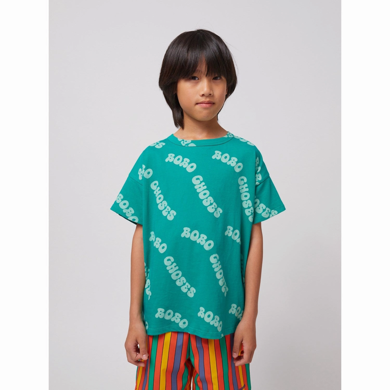 Bobo Choses Green Wavy Bobo Choses All Over T-Shirt Light Fit