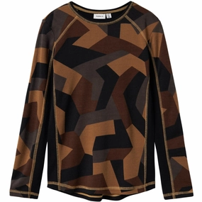 Work Appropriate Easy Styling Name It Black AOP Willto Wool Blouse