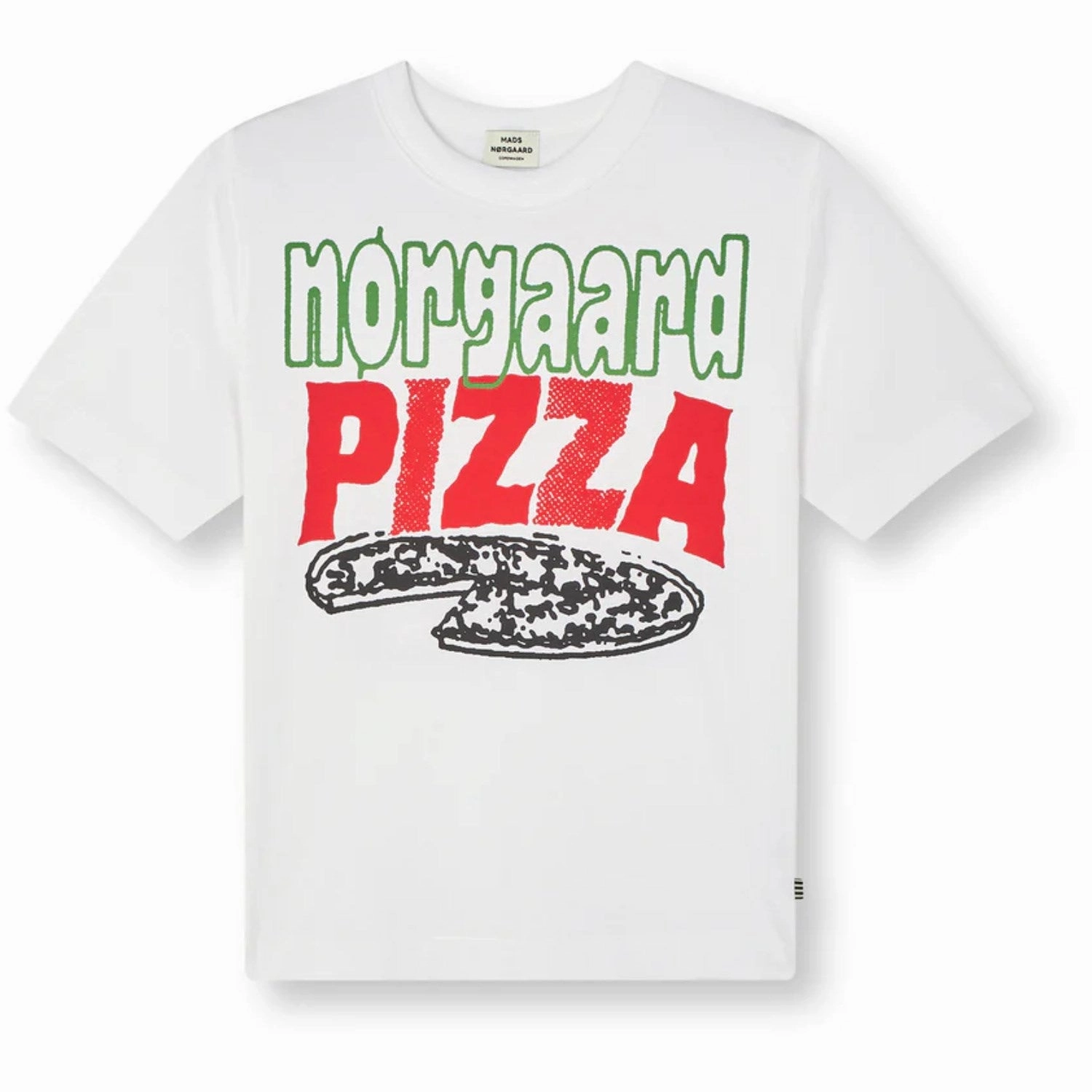 Subtle Embroidery Mads N?rgaard White Dry Single Theo Tee