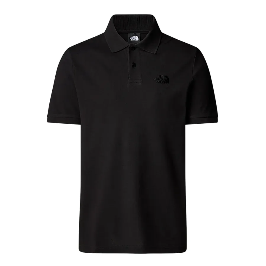 The North Face polo manica corta da uomo in cotone piquet Essential NF0A8C1PJK3 nero Classic Neckline Thermoregulating Lining