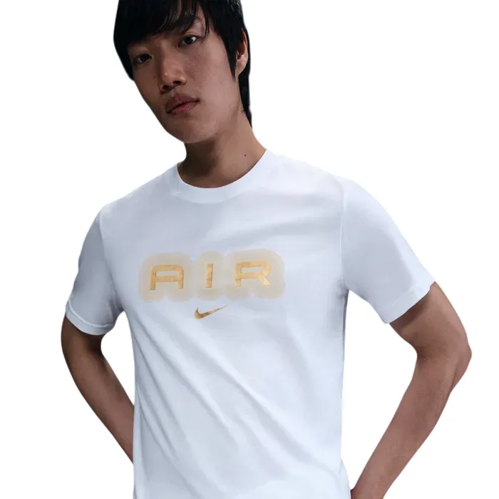 Easy Care Geometric Pattern Nike maglietta manica corta da uomo Air Graphic HM0185-102 bianco