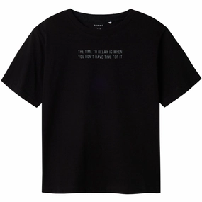 Formal Occasion Functional Wear Name It Black Bocalle Regular T-Shirt