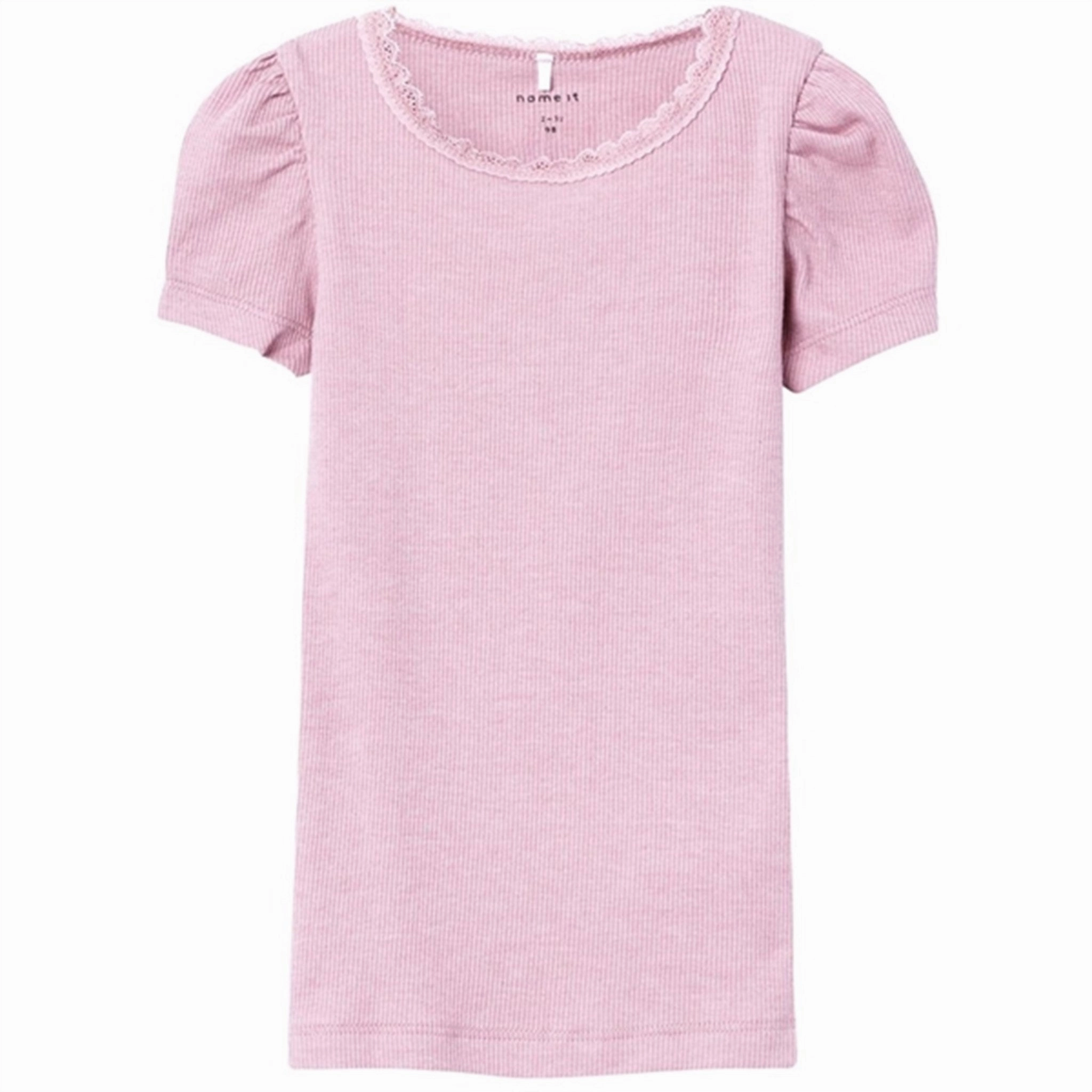 Name it Parfait Pink Kab T-Shirt Noos ReinforcedShoulderPanels Trendy Wearable