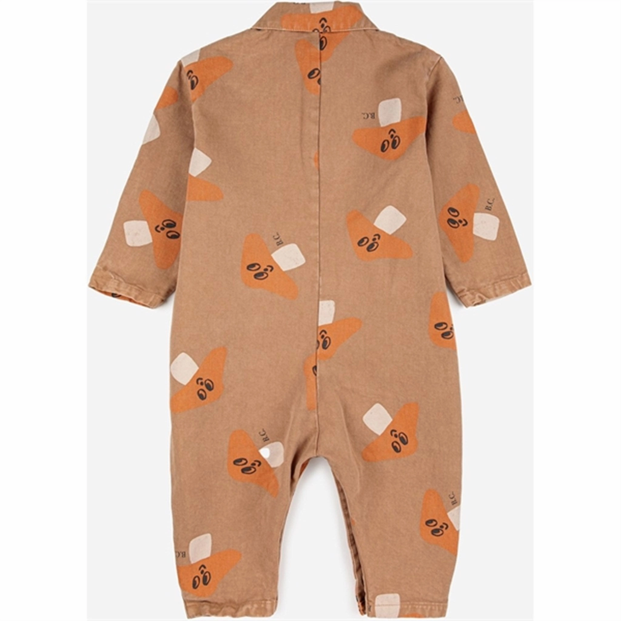 Bobo Choses Brown Mr. Mushroom Woven Overall AOP Relaxed Basic Unique Resort