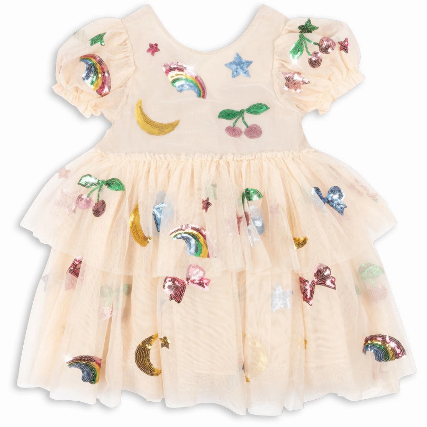 Soft-touch daywear Stretchable Konges Sl?jd Rainbow Twinkle Yvonne Puff Dress