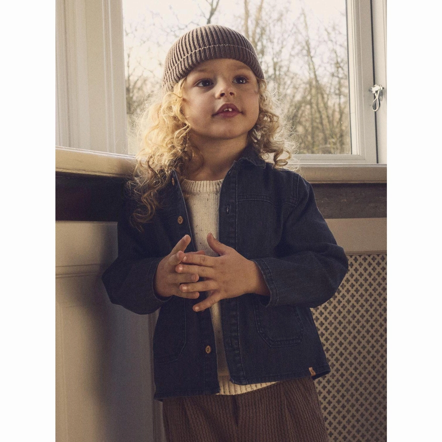 Relaxed Style Thermoregulating Layer Lil'Atelier Medium Grey Denim Okaja Denim Shirt