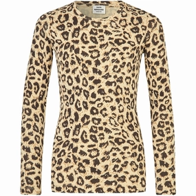 Mads N?rgaard Organic Talino Blouse Leo Aop/Black Coffee Adjustable Cuff Closure