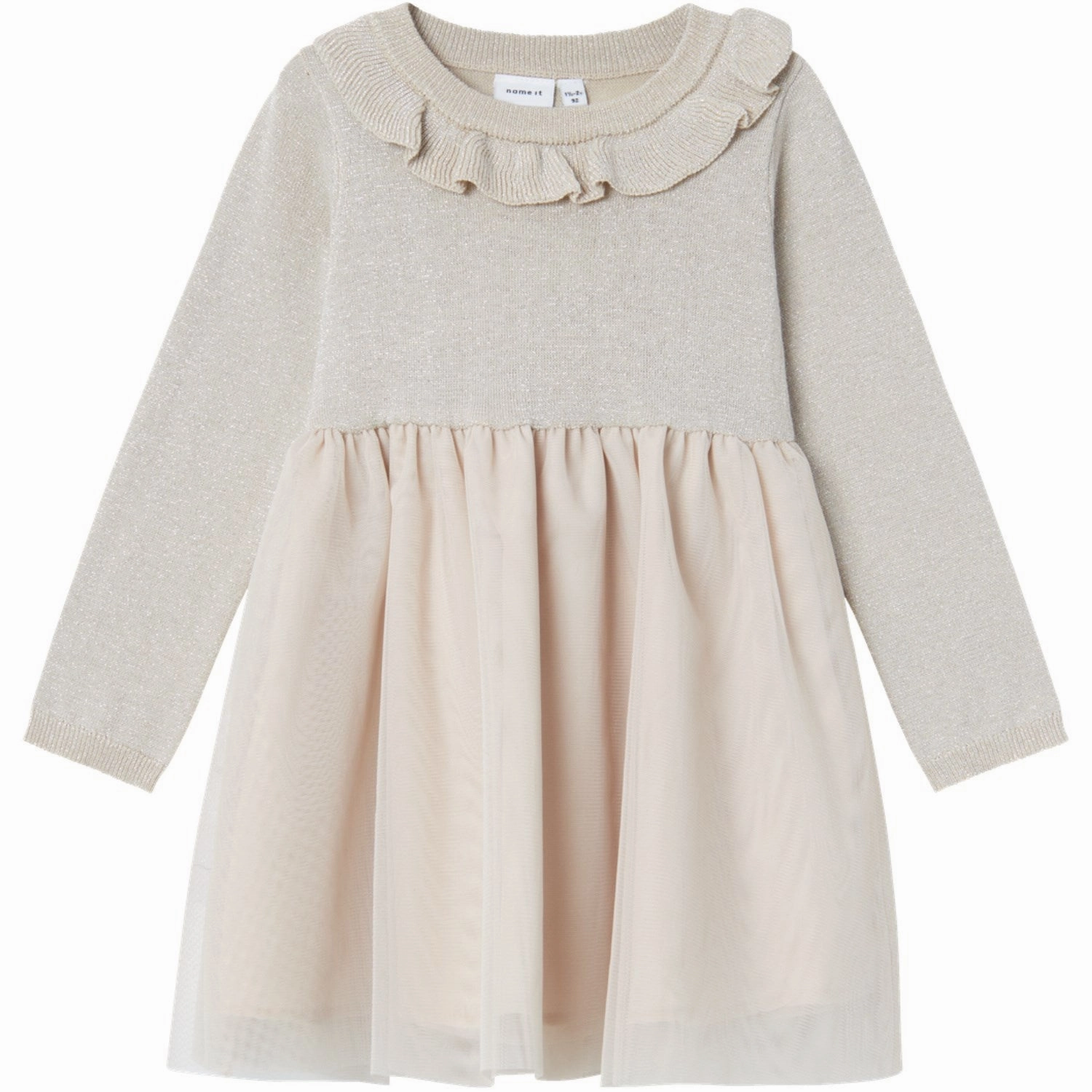 Name It Frosted Almond Riglitter Knit Dress Night wear