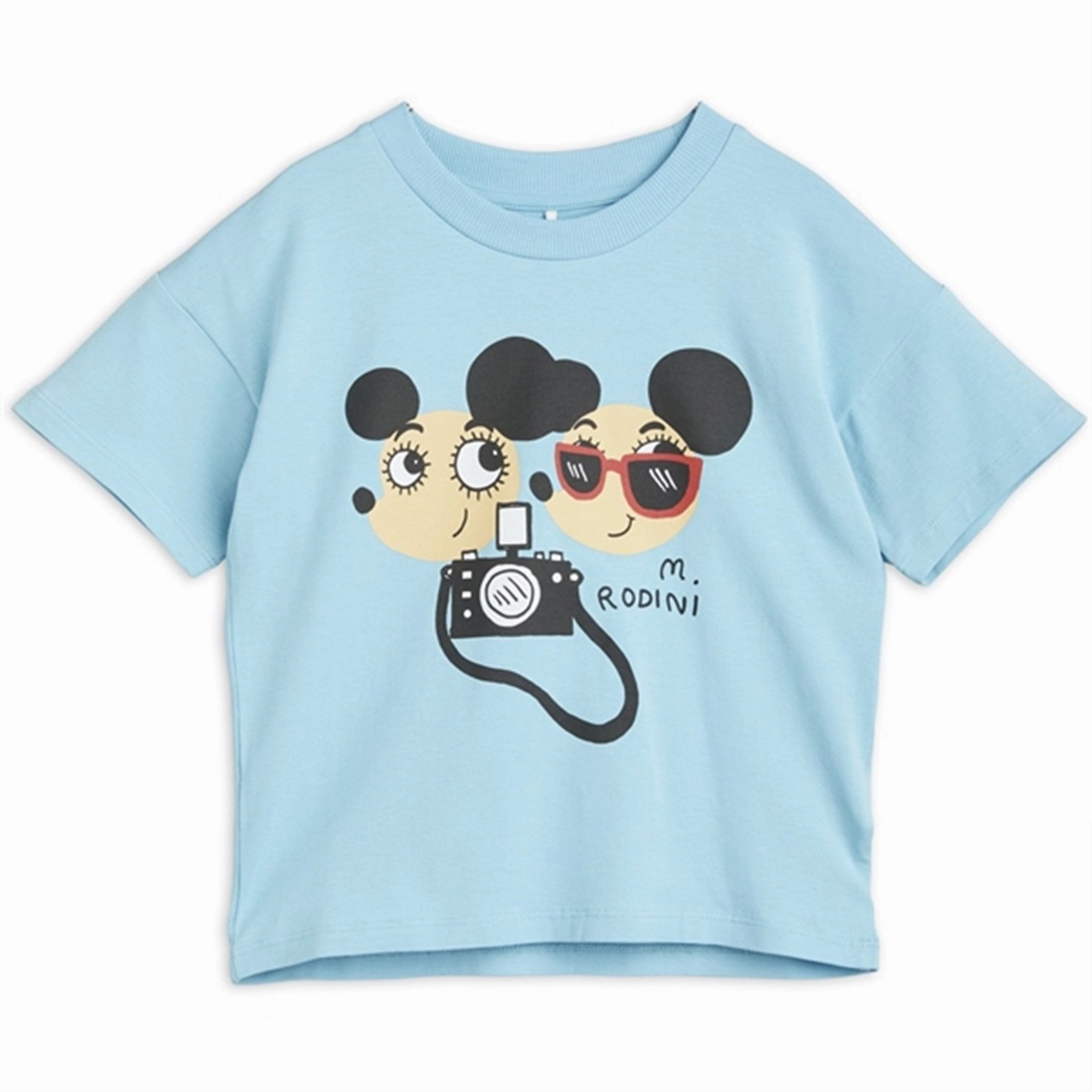 Mini Rodini Ritzratz Sp T-shirt Blue Cozy and Fashionable Timeless and Chic