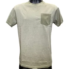 Bomboogie maglietta manica corta da uomo con taschino TM7906TJEP4 315 verde timo Timeless Must-Have Micro Perforated Fabric