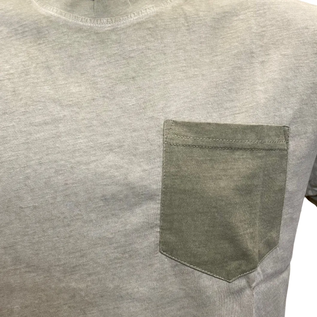 Bomboogie maglietta manica corta da uomo con taschino TM7906TJEP4 315 verde timo SeamlessSidePanels casual top