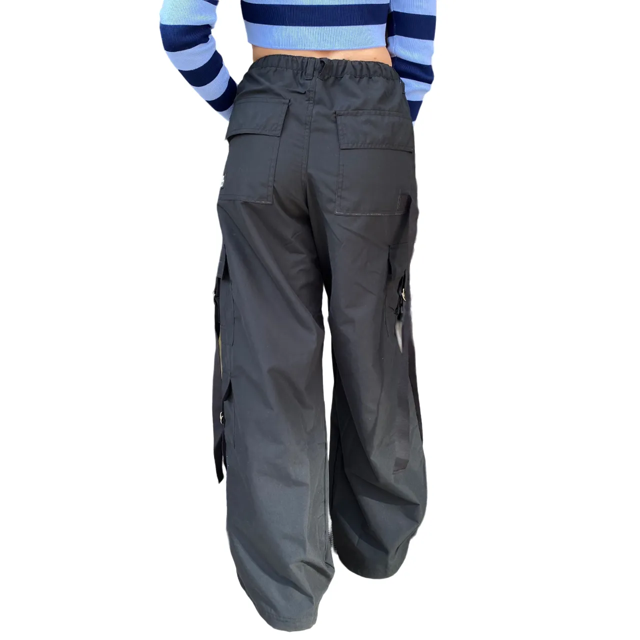 XT Studio pantalone da donna in microfibra largo con tasconi X124WVC012W68101-053 nero FlexibleKneePanels Casual Comfort Layers