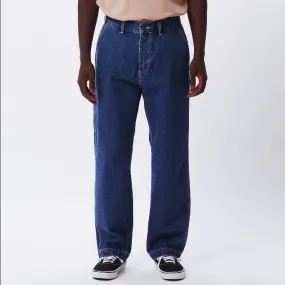 Simple Fashion Obey Pantalone in Denim da uomo Hardwork Carpentiere 142010078 blu medio