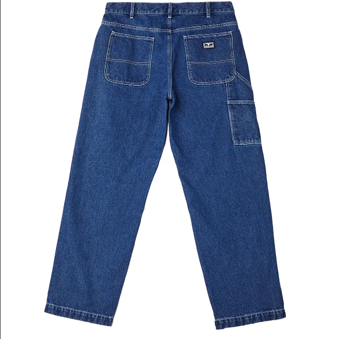 Obey Pantalone in Denim da uomo Hardwork Carpentiere 142010078 blu medio Airy Touch