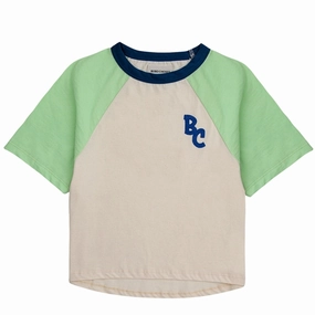 Cozy And Stylish Bobo Choses Bc Color Block Raglan Sleeves T-Shirt Jade Green