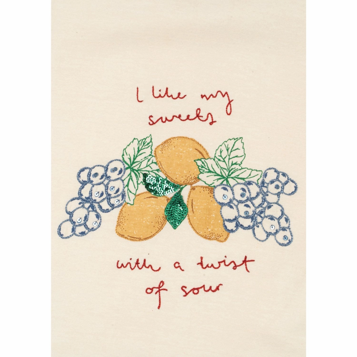 Wrinkle-Resistant Konges Sl?jd Twist Of Sour Lin Ls Tee GOTS