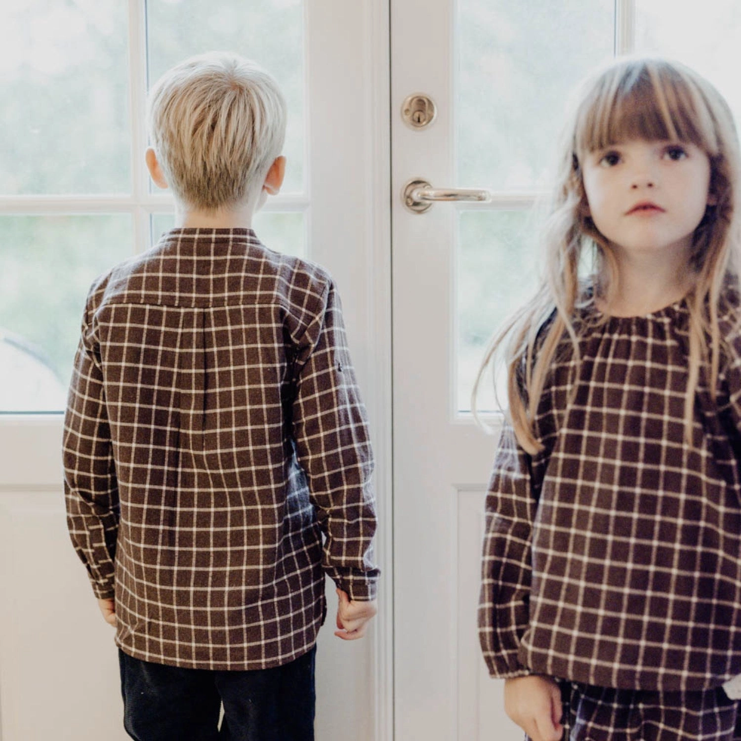 That's Mine Dark Brown Melange Hugo Shirt Fall Fashion Flexible Shoulder Panels