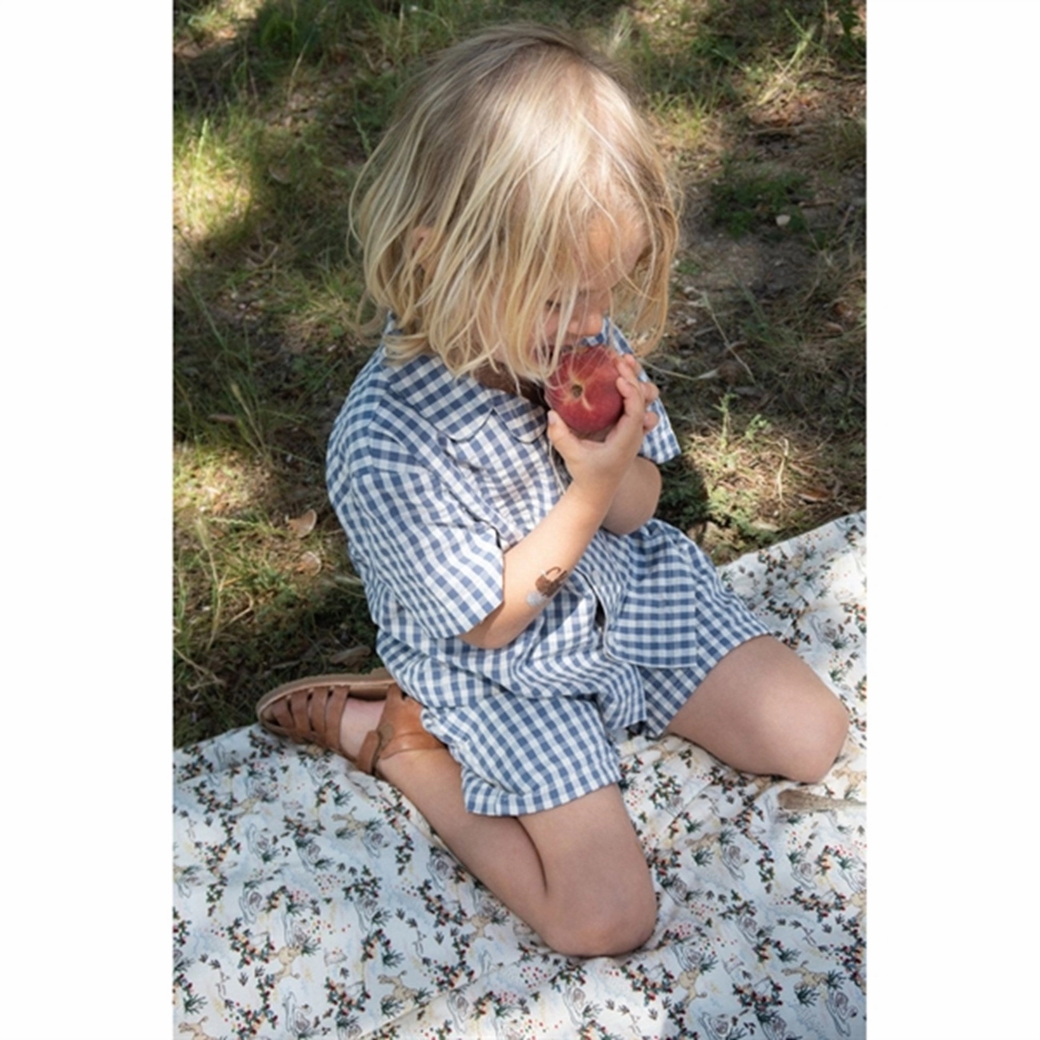 Konges Sl?jd Captains Blue Check Kim Shirt Wrinkle Free Care Professional Look