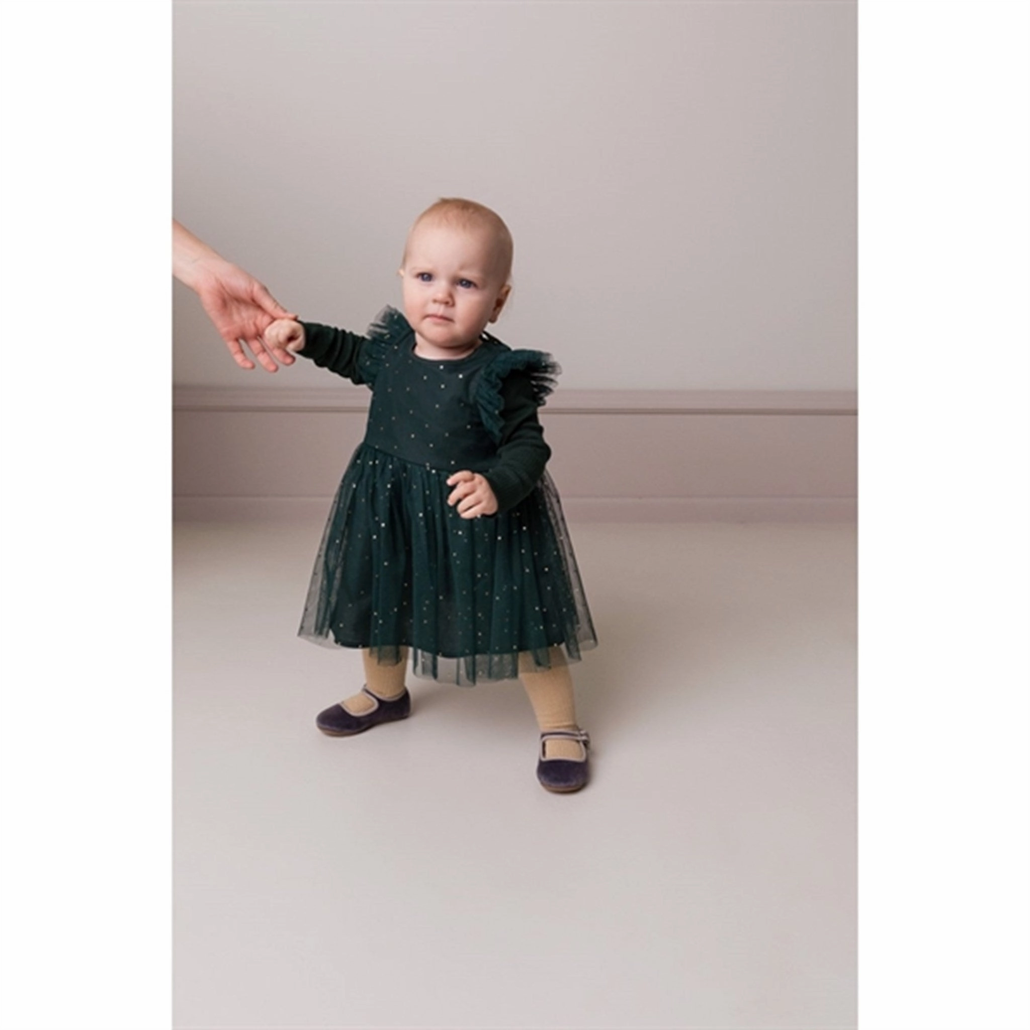 MarMar Dark Leaf Dinne Dress Satin-Edge