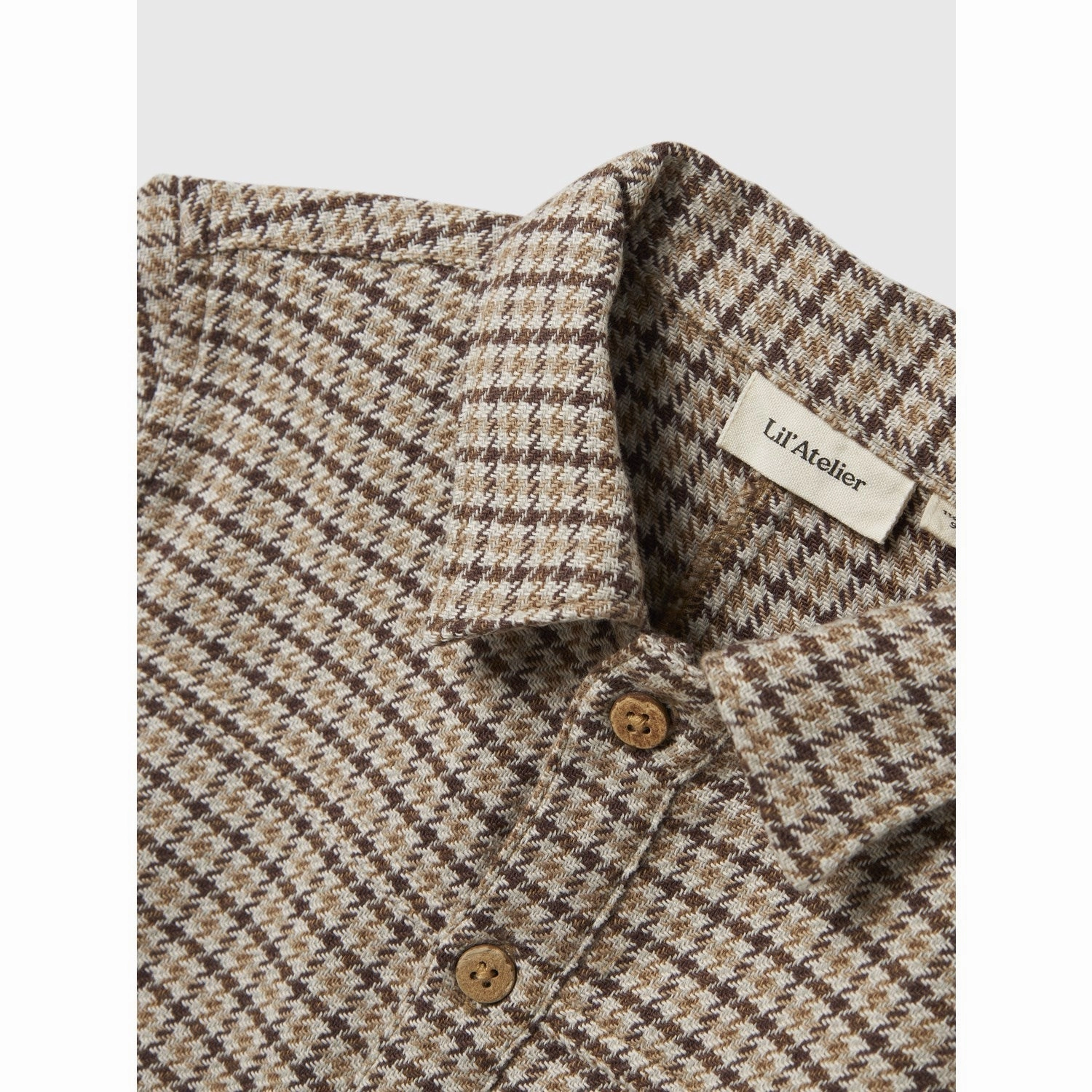 Ventilated Back Panel Reinforced Seams Lil'Atelier Petrified Oak Tevin Regular Shirt Jacket