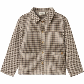 Lil'Atelier Petrified Oak Tevin Regular Shirt Jacket Everyday Outfit
