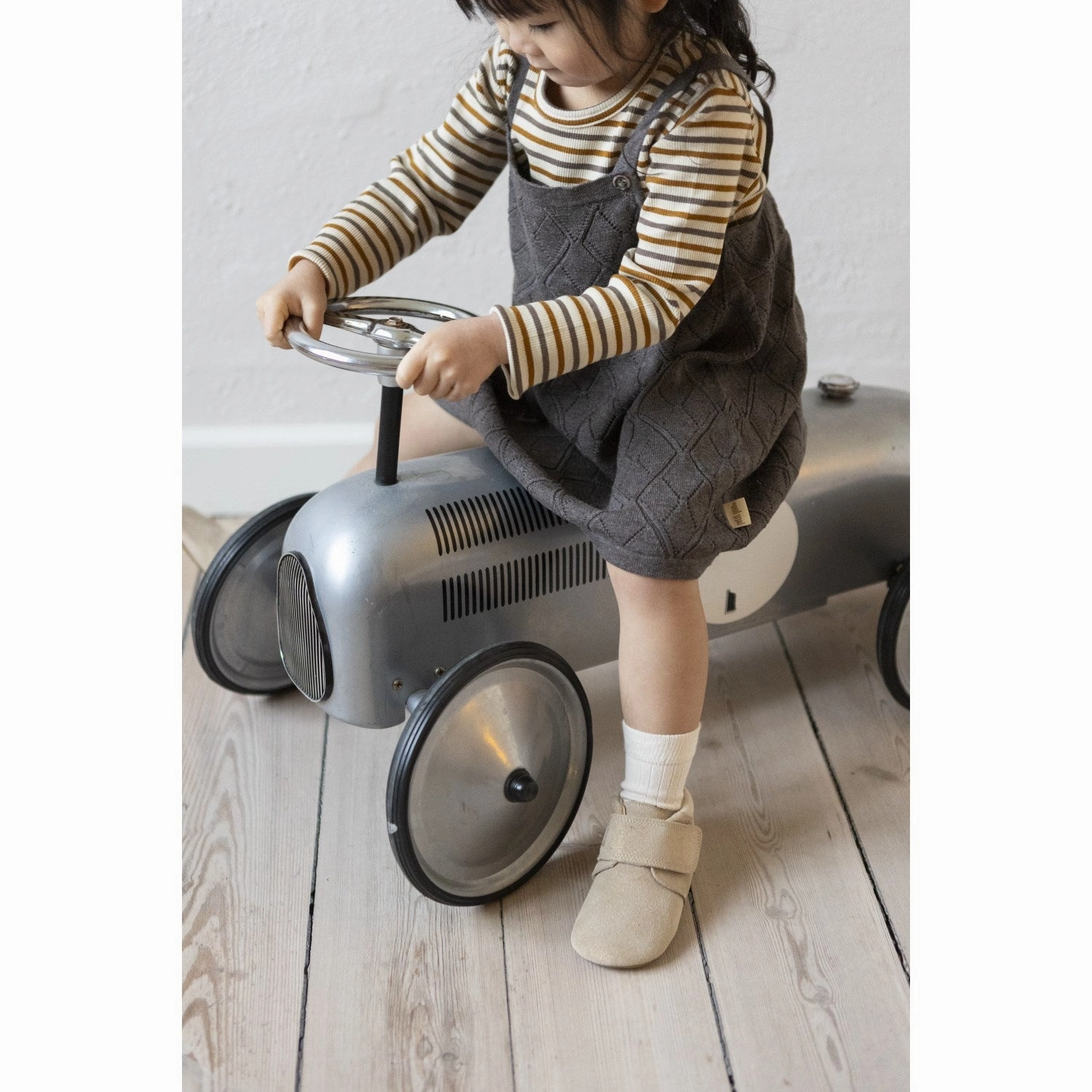 First Date Petit Piao Chocolate Brown/Golden Sun/Dark Off White Blouse Modal Striped