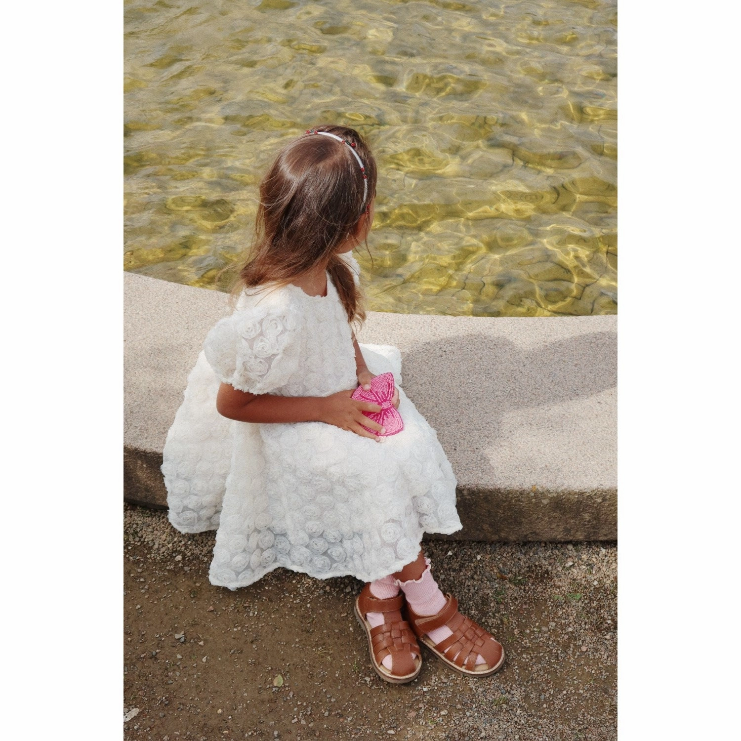 Konges Sl?jd Antique White Ally Dress Breezy Style Elegant Wear