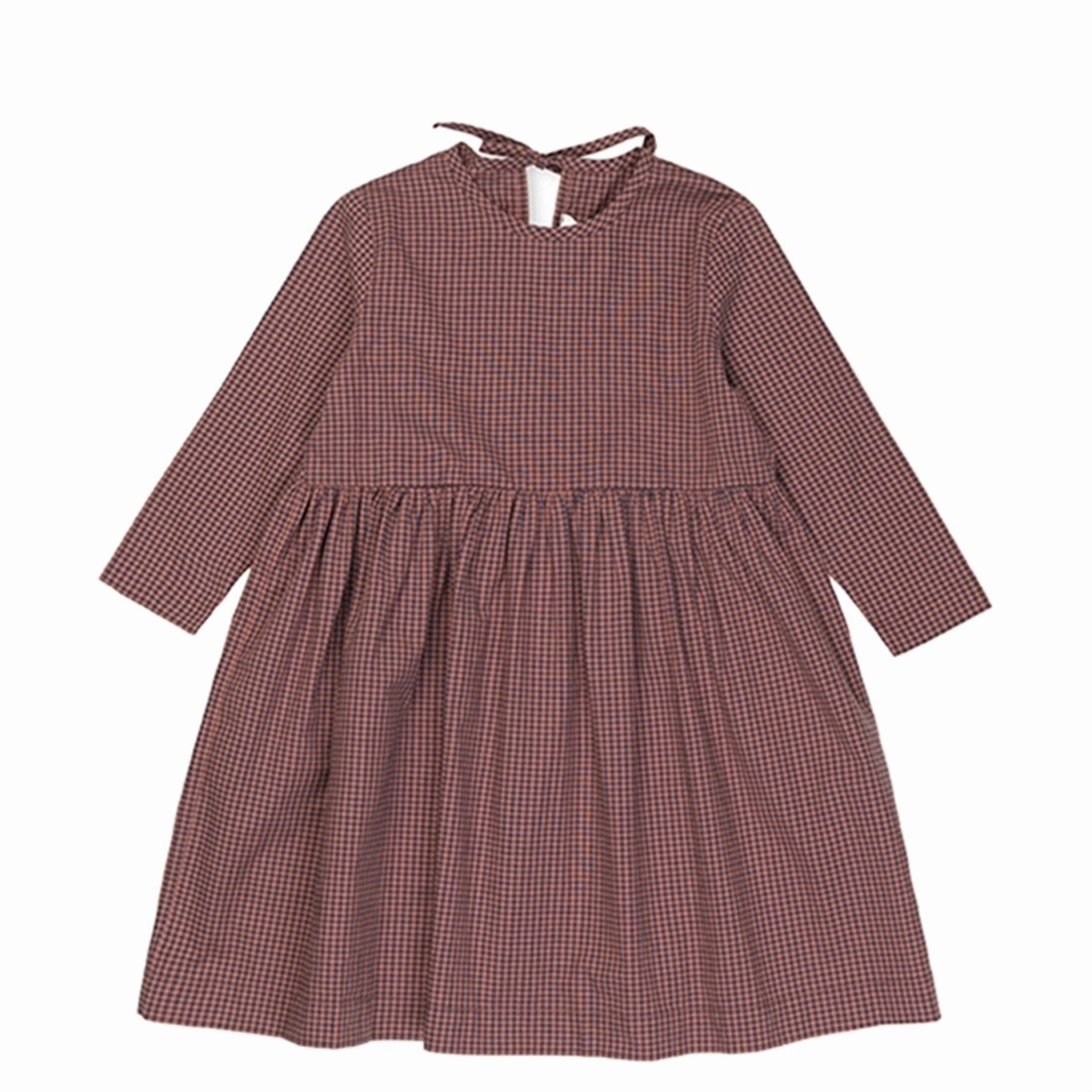 Soft cotton blend dress lalaby Indigo Check Paloma Dress