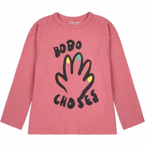 Urban Style Hooded Option Bobo Choses Pink High Five T-Shirt