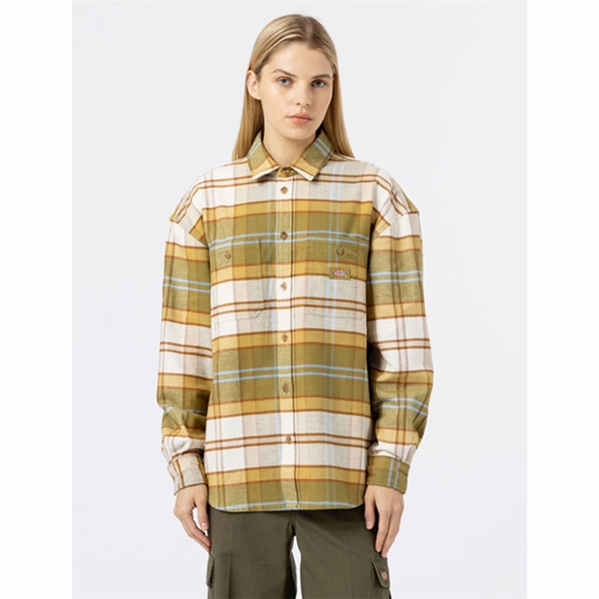 Smooth zipper closure Dickies Orting Shirt Green Moss