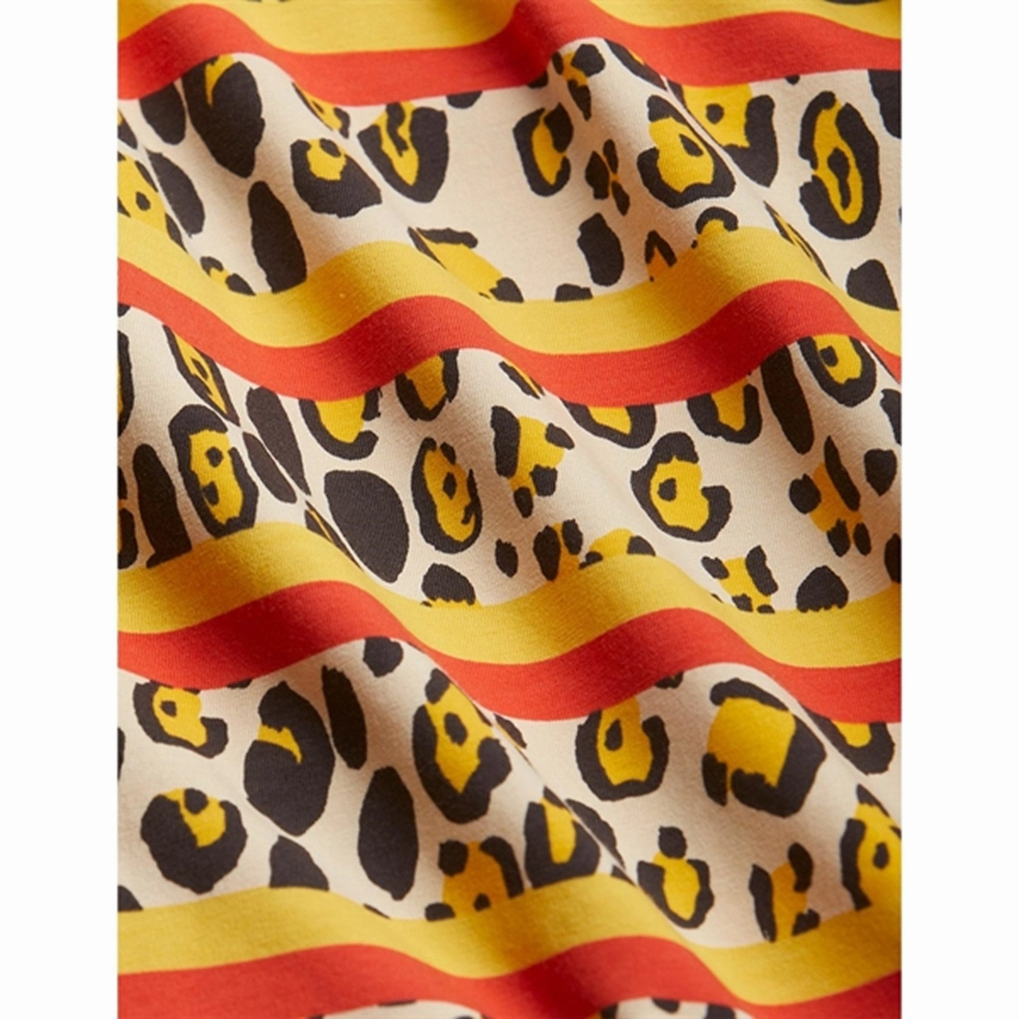 Mini Rodini Multi Leopard Stripe Aop Dress Sweet Mood Understated Elegance