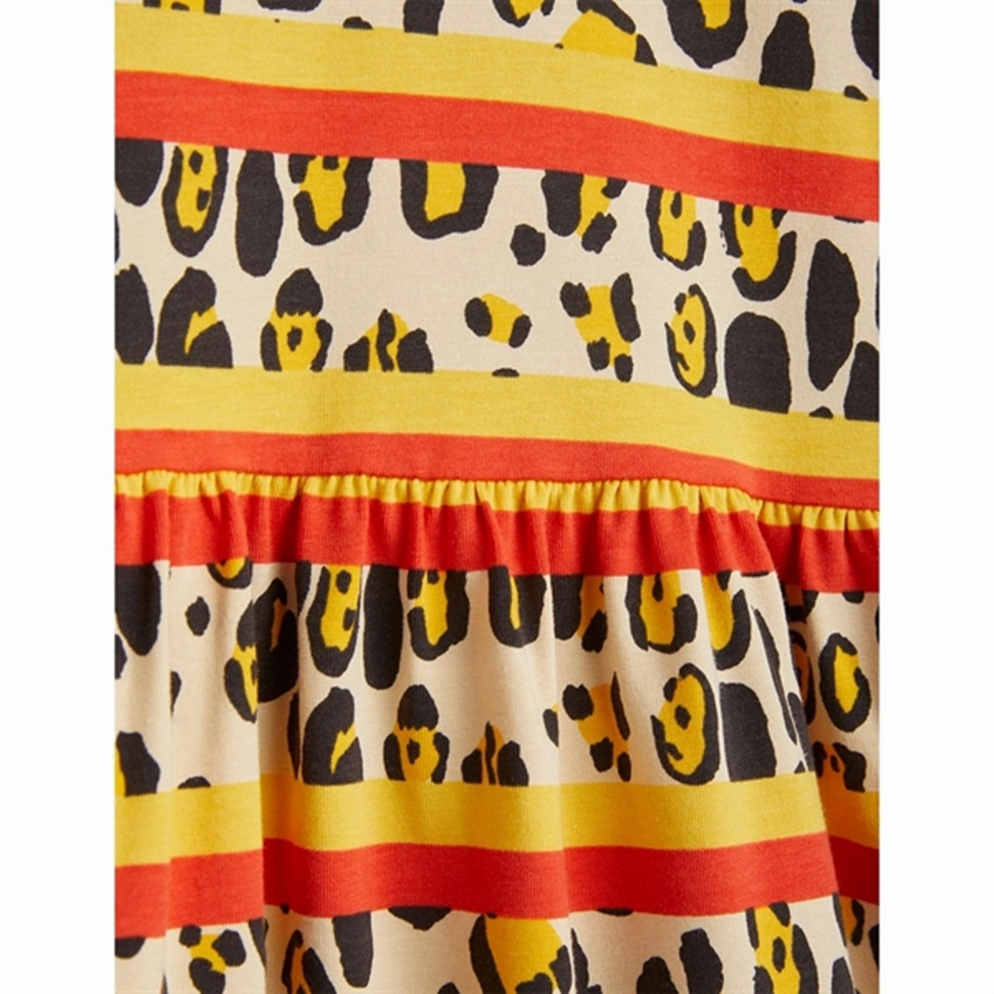 Soft cotton dress Mini Rodini Multi Leopard Stripe Aop Dress