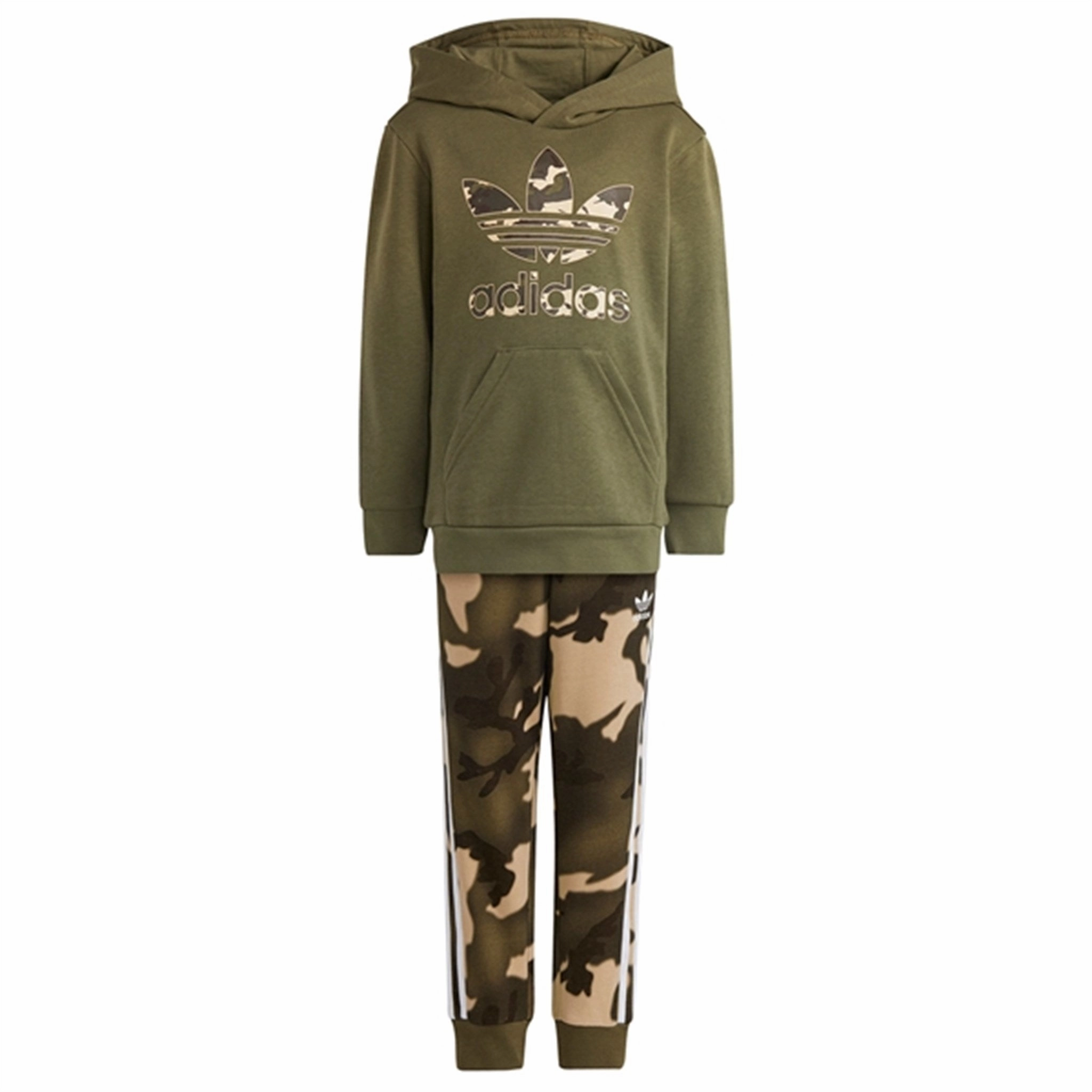Drawstring closure Outdoor Activewear adidas Originals Olive Hoodiesuit