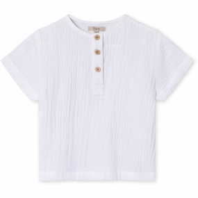 Fliink Cloud Dancer Cha Cha Shirt Oversized Fit Unstructured Shoulder