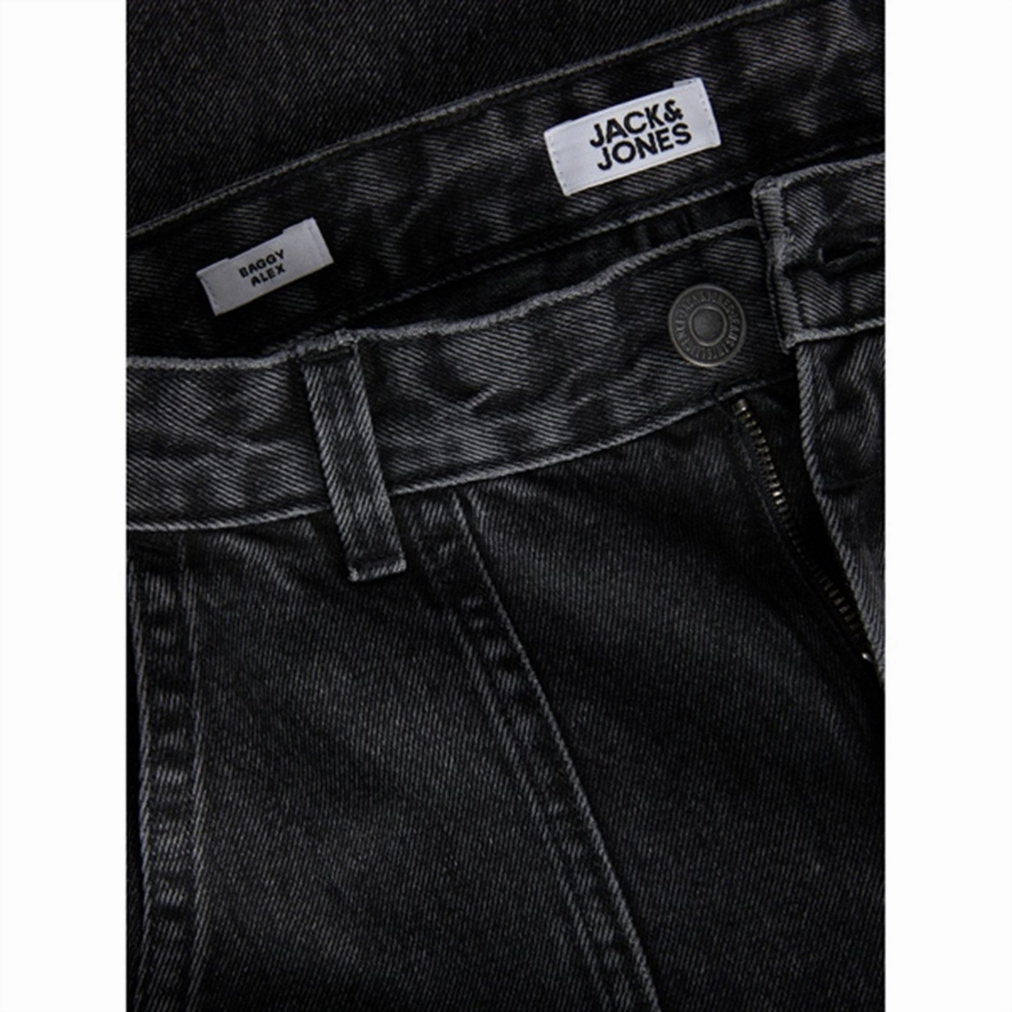Routine Style Jack & Jones Junior Black Denim Chris Utility 823 Pants