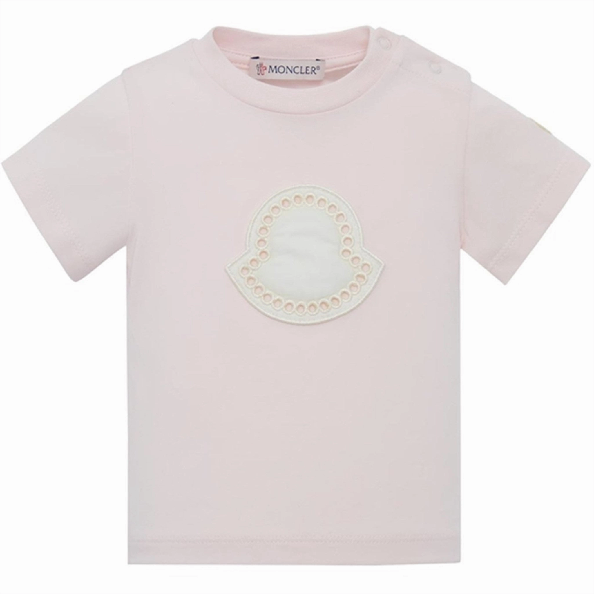 Moncler T-Shirt Light Pink Garment Dyed Technique