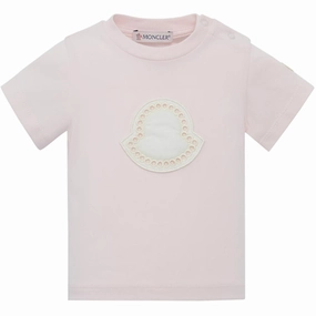 Moncler T-Shirt Light Pink Garment Dyed Technique