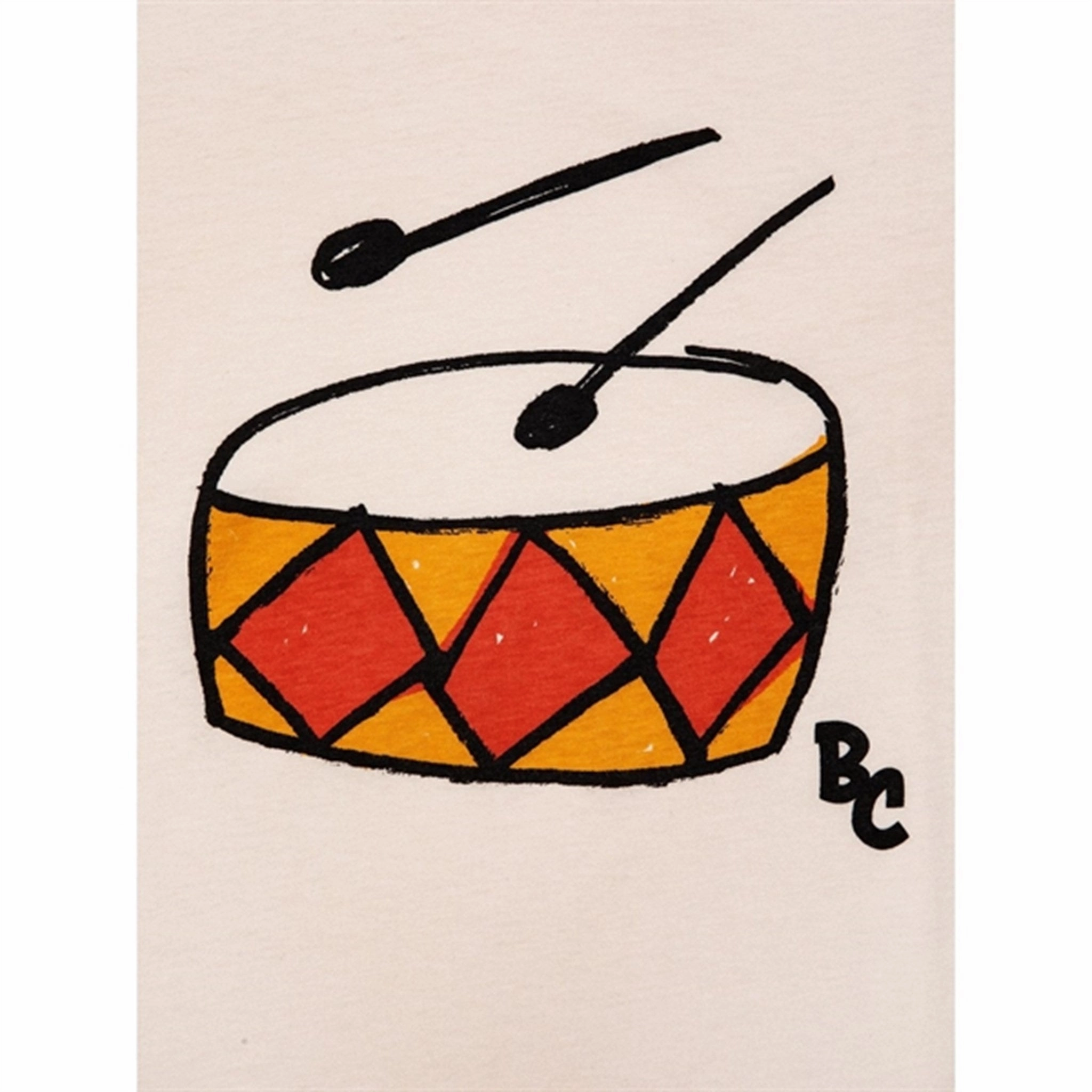 Bobo Choses Play The Drum T-Shirt Offwhite Timeless Look Wear Chic and Cozy Wear