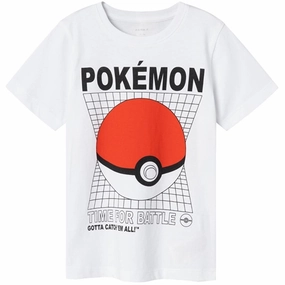 Name it Bright White Maniander Pokemon T-Shirt Noos Day-to-Day Comfort Active Outfit Style
