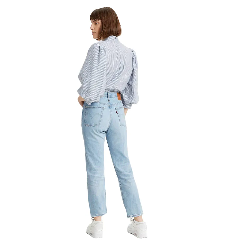 Sleek Design High-waisted fit Levi's pantalone Jeans da donna Cropped 501 Original 362000124 blu chiaro