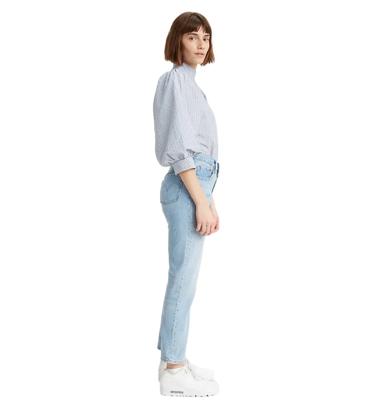 Levi's pantalone Jeans da donna Cropped 501 Original 362000124 blu chiaro Mesh Lined SmoothZipClosure