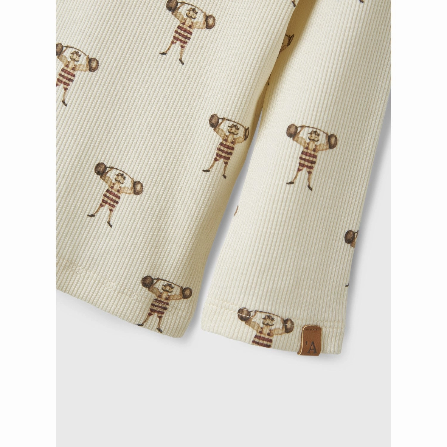 Reinforced Elbow Patches Active Wear Lil'Atelier Turtledove Strong Man Nmmlavo Enk Ls Slim Top Lil