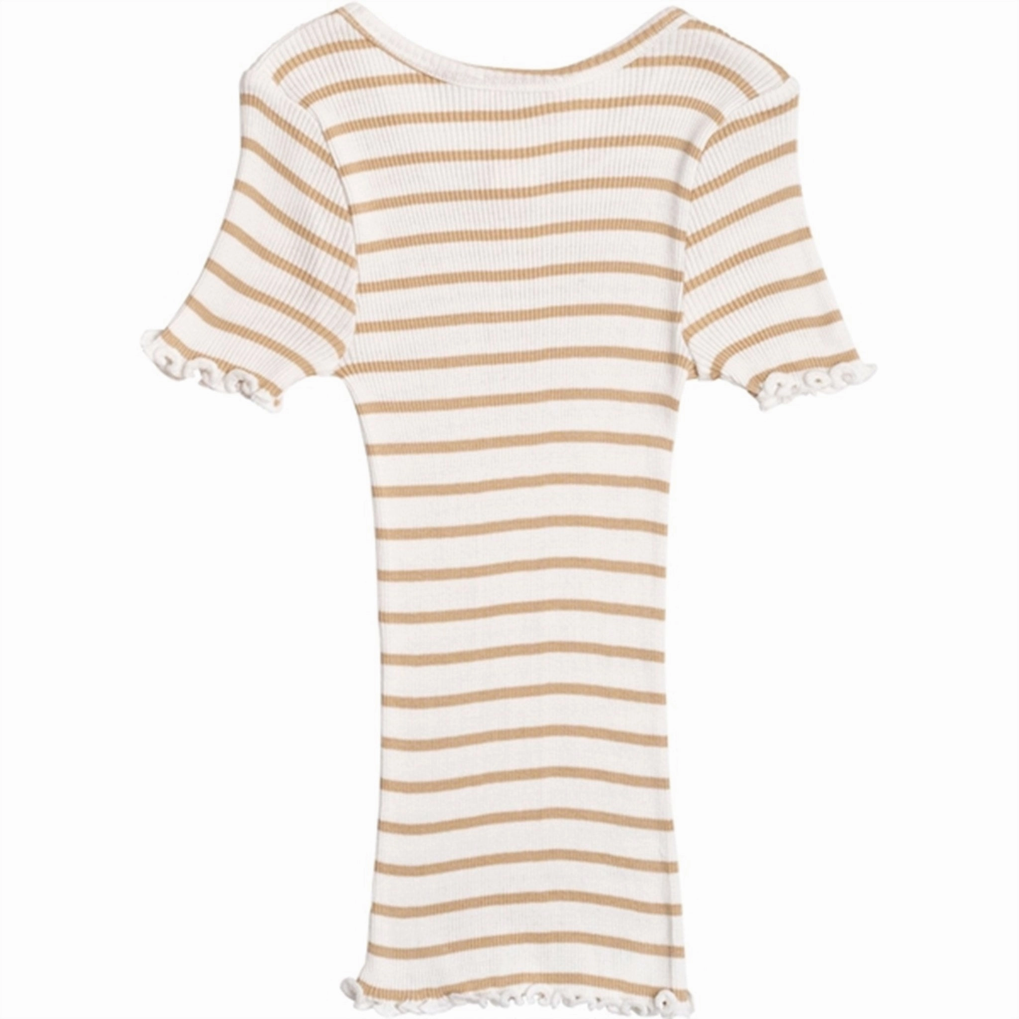 Solid Hue Minimalisma Blomst Blouse Honey Stripes