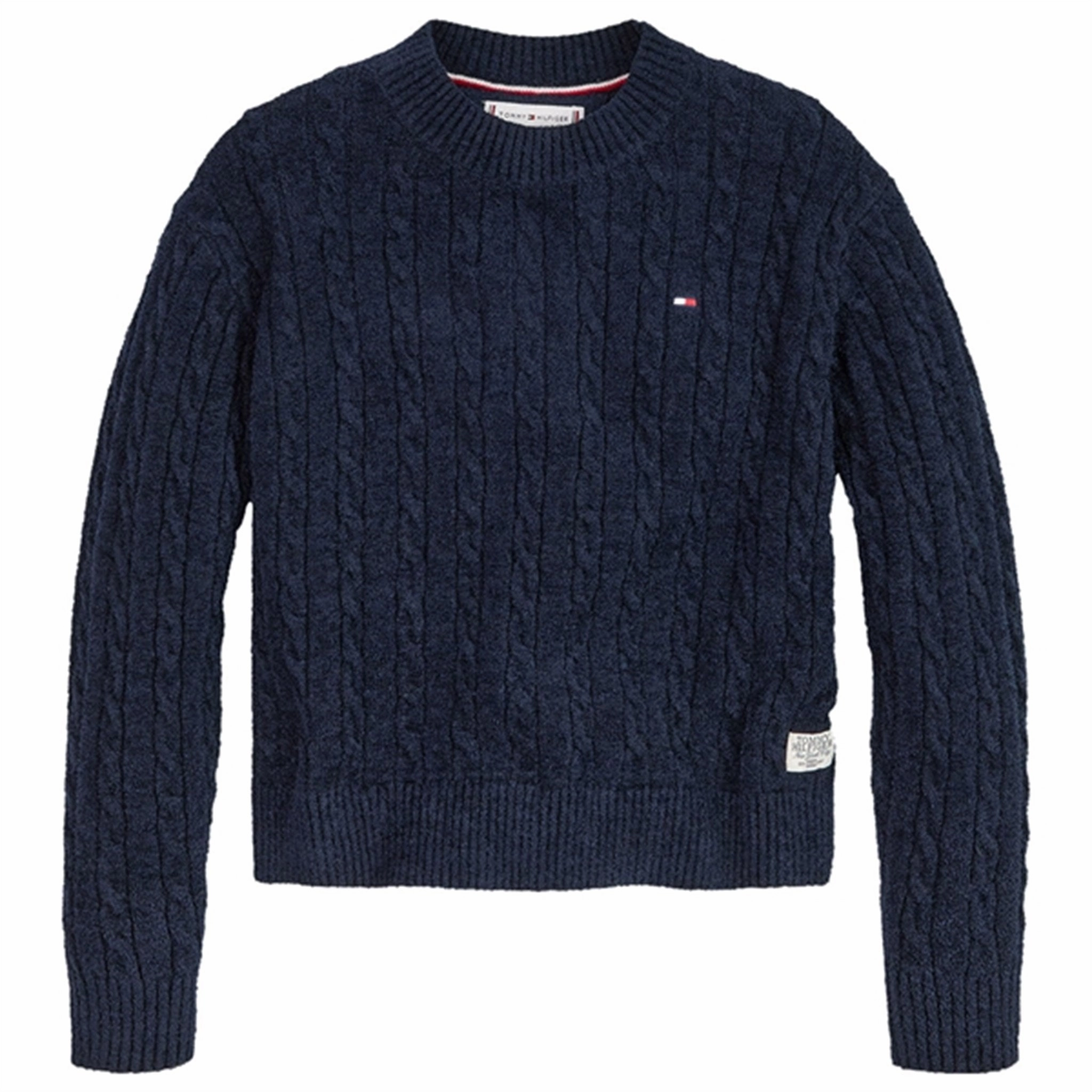 Tommy Hilfiger Chenille Cable Sweater Desert Sky Seasonal Wardrobe Layered Design