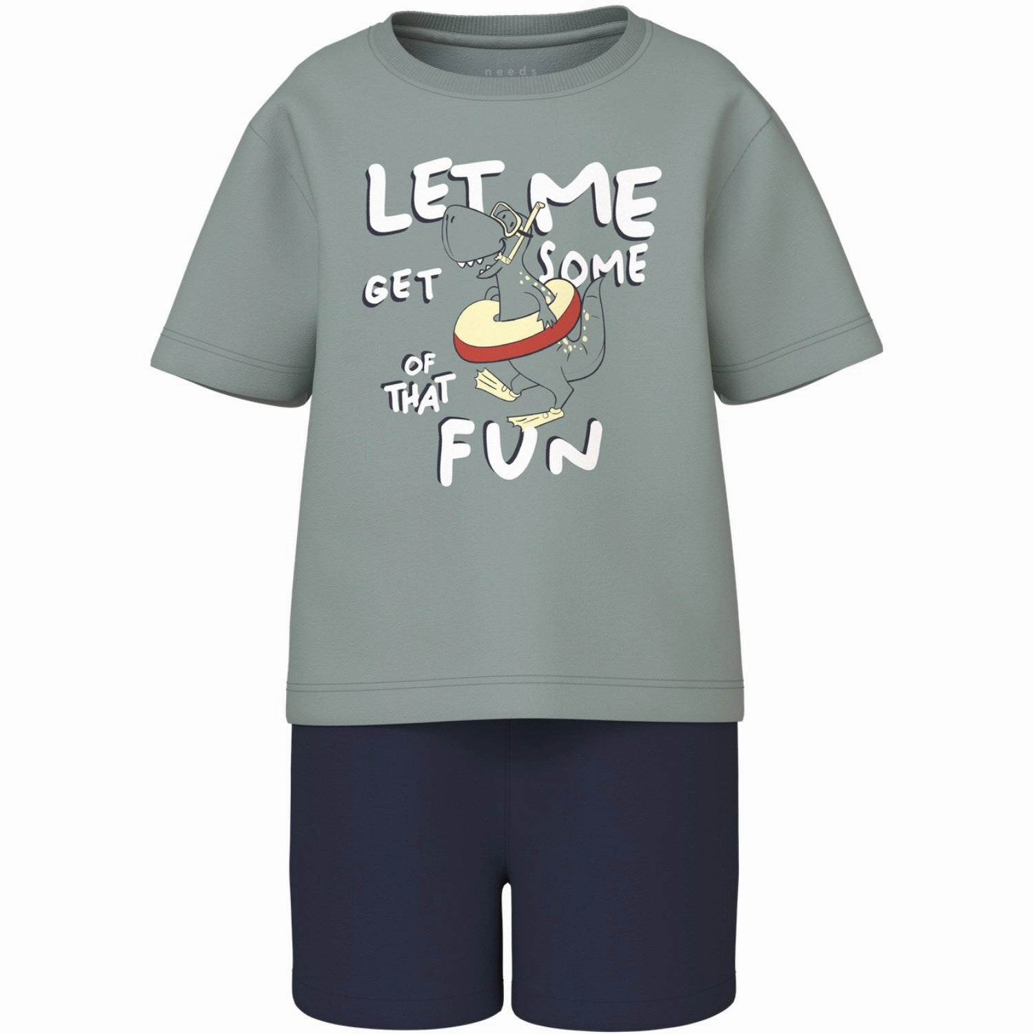 Weekend Essential Name It Slate Gray Vigor Regular Shorts Set