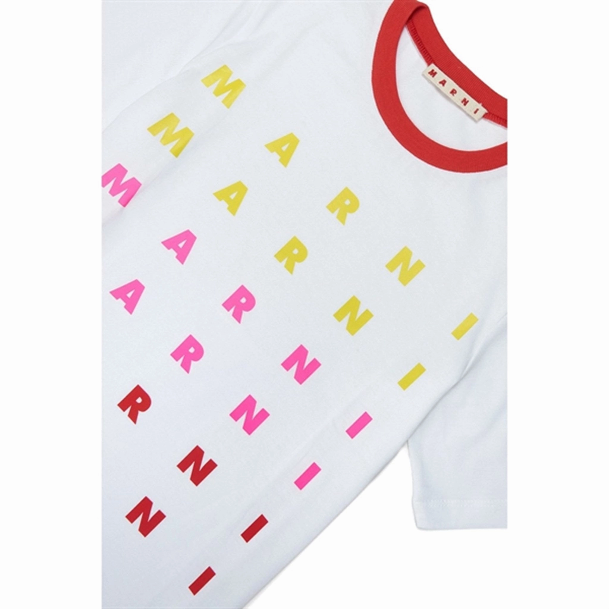 Marni White Logo T-shirt Comfy Essentials Wear Eco Friendly Production