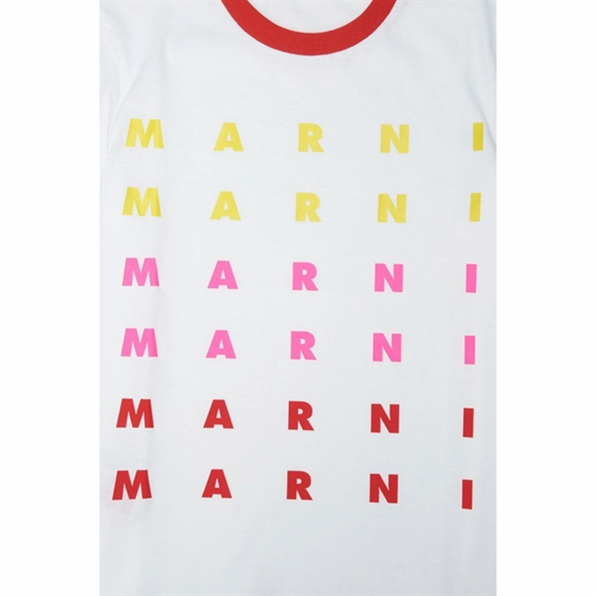 Marni White Logo T-shirt Urban Casual Look FlexibleKnit