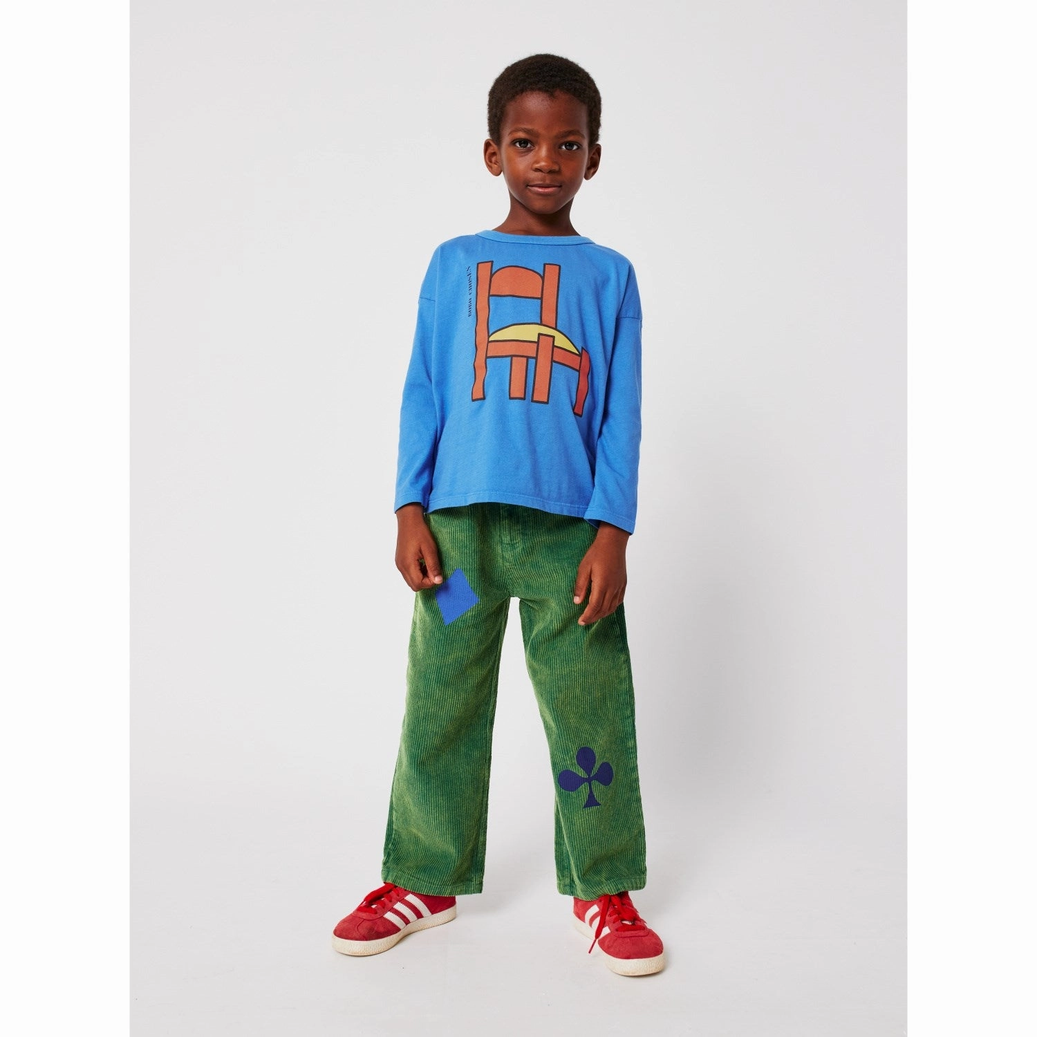 Stretchable Cloth Casual Hangout Bobo Choses Blue Chair T-Shirt